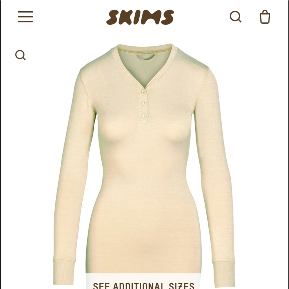 SKIMS Henley Sleep Dress/ Taupe/ 3X/ in original packaging, never opened.